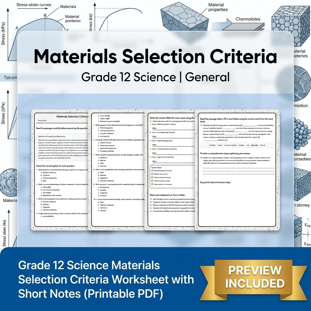 Grade 12 Evidence-Based Scientific Modeling Science Full-Year Bundle: General — included worksheet 13