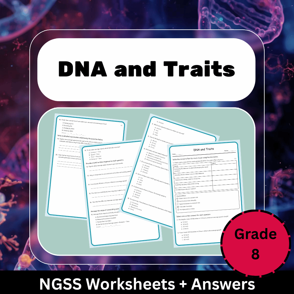 Grade 8 Science Worksheet Bundle | Cells, Climate, Evolution & Energy NGSS — included worksheet 15