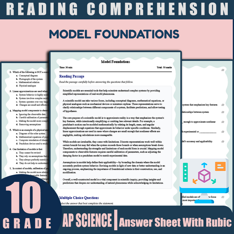 Grade 10 Science reading worksheets worksheet — Grade 10 Science | Model Foundations Reading Worksheet (PDF & Answer Key)…