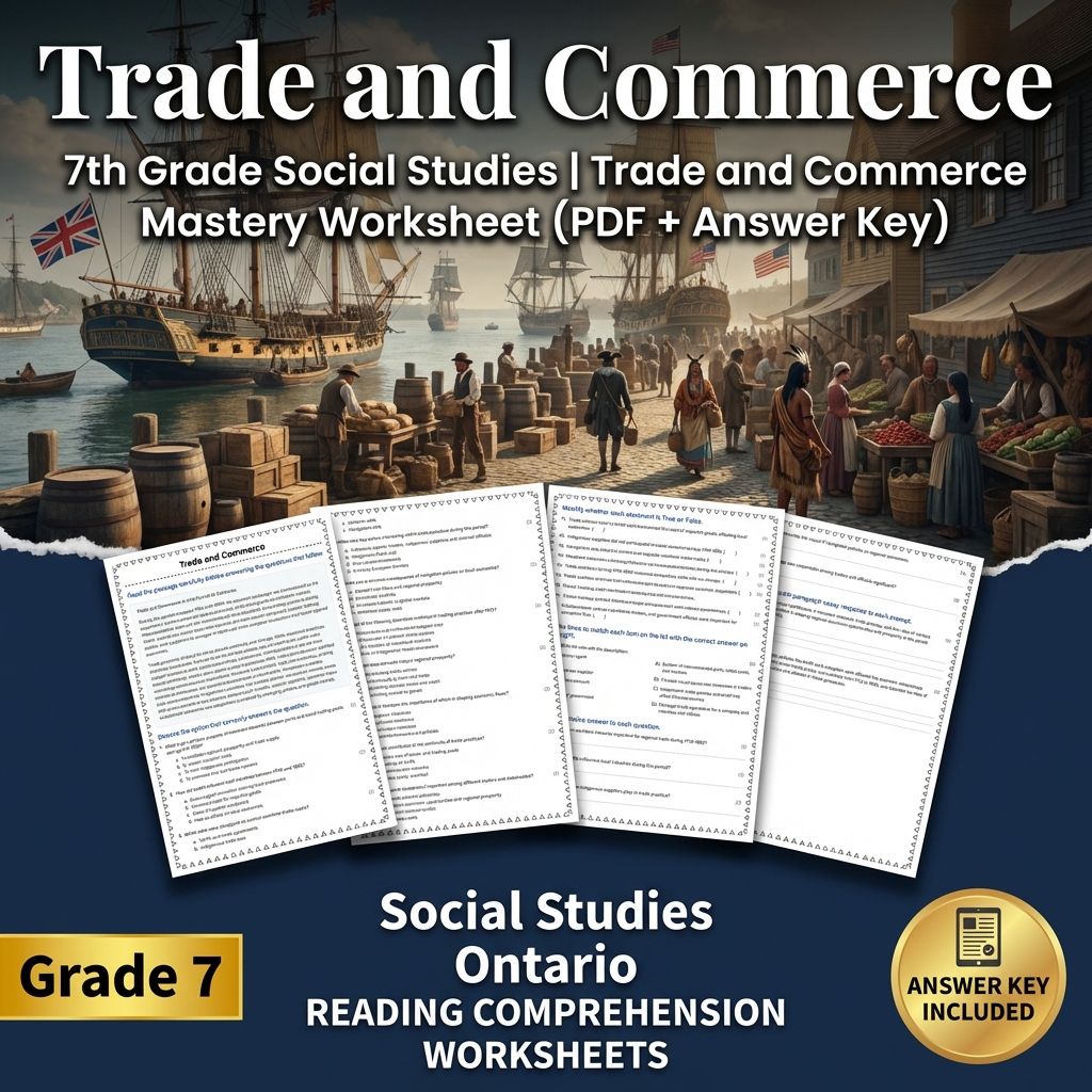 7th Grade Social Studies | Trade and Commerce Mastery (PDF + Answer Key)