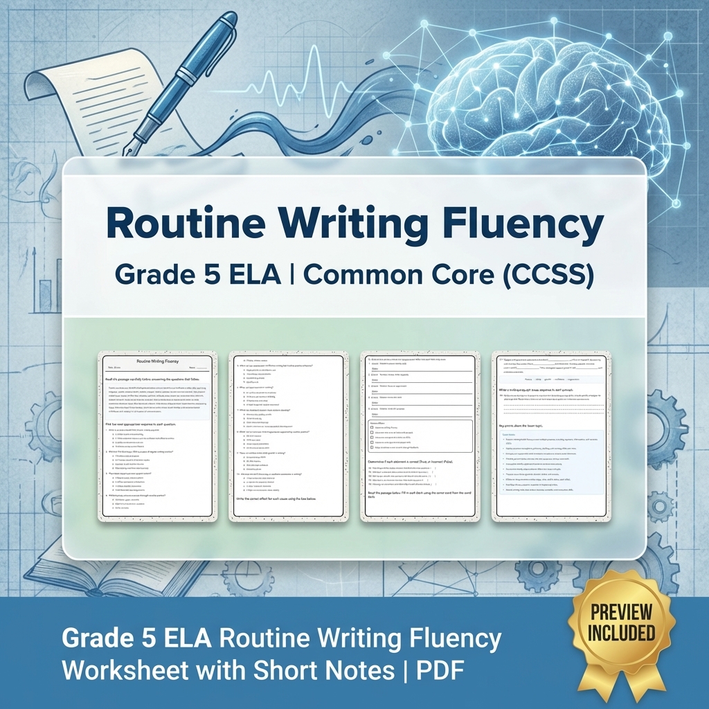 Grade 5 Text Evidence, Writing, and Language ELA Full-Year Bundle — included worksheet 18