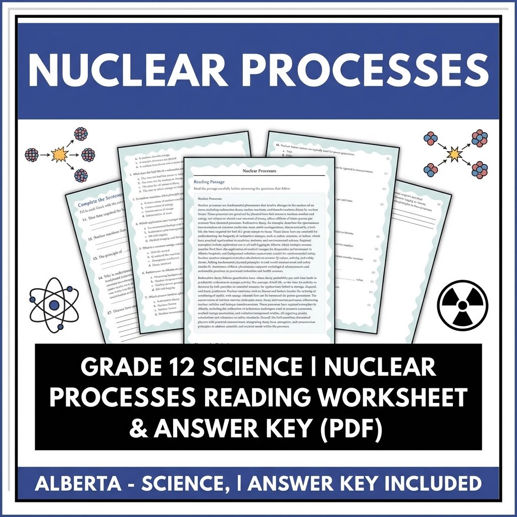 Grade 12 Science UNIT Bundle – Waves, Nuclear & Electromagnetism Worksheets — included worksheet 4