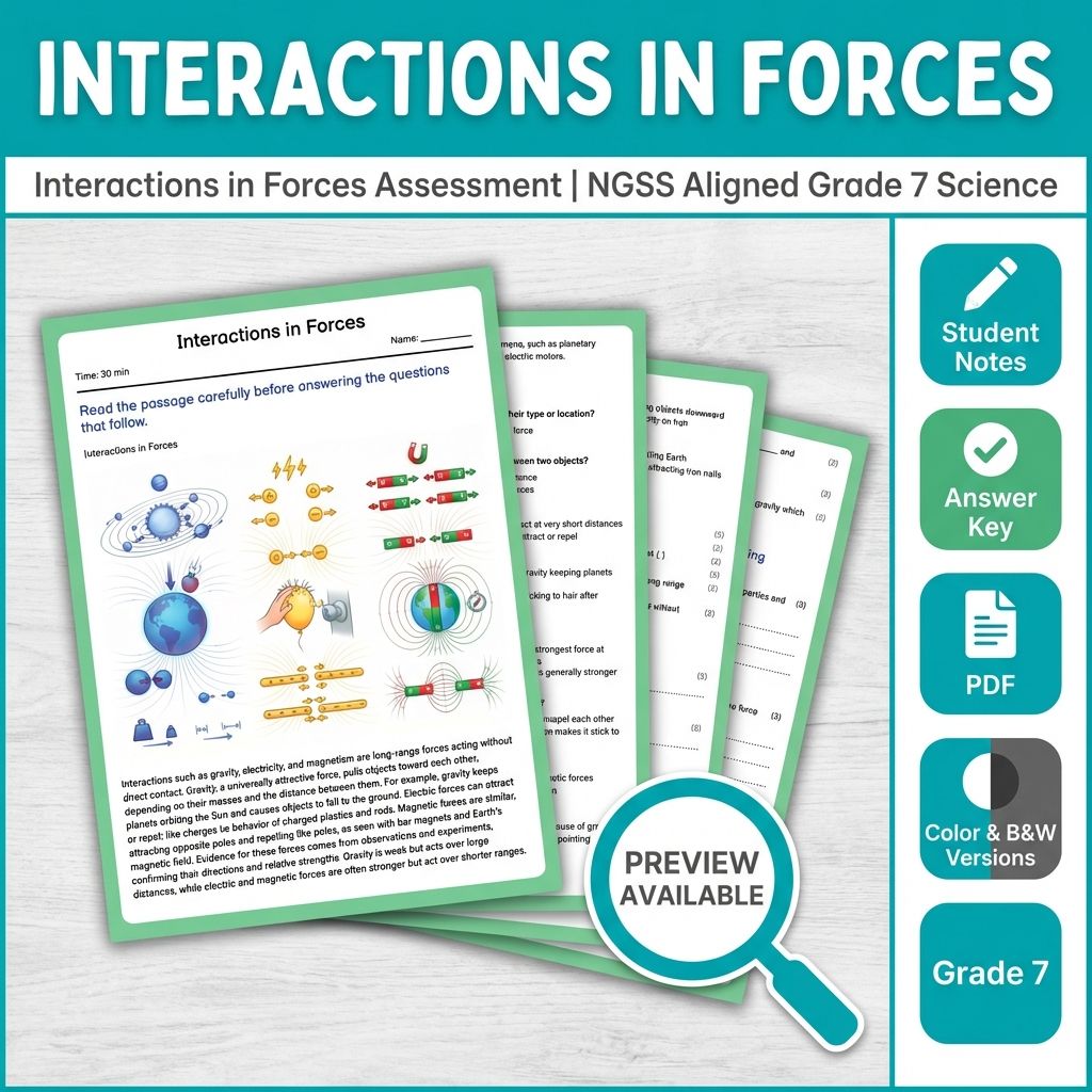 Grade 7 Science Full Year Bundle | NGSS Assessment Worksheets & Resources — included worksheet 16