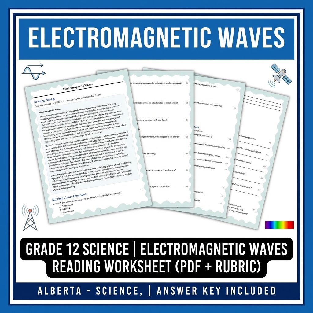 Grade 12 Science UNIT Bundle – Waves, Nuclear & Electromagnetism Worksheets — included worksheet 5