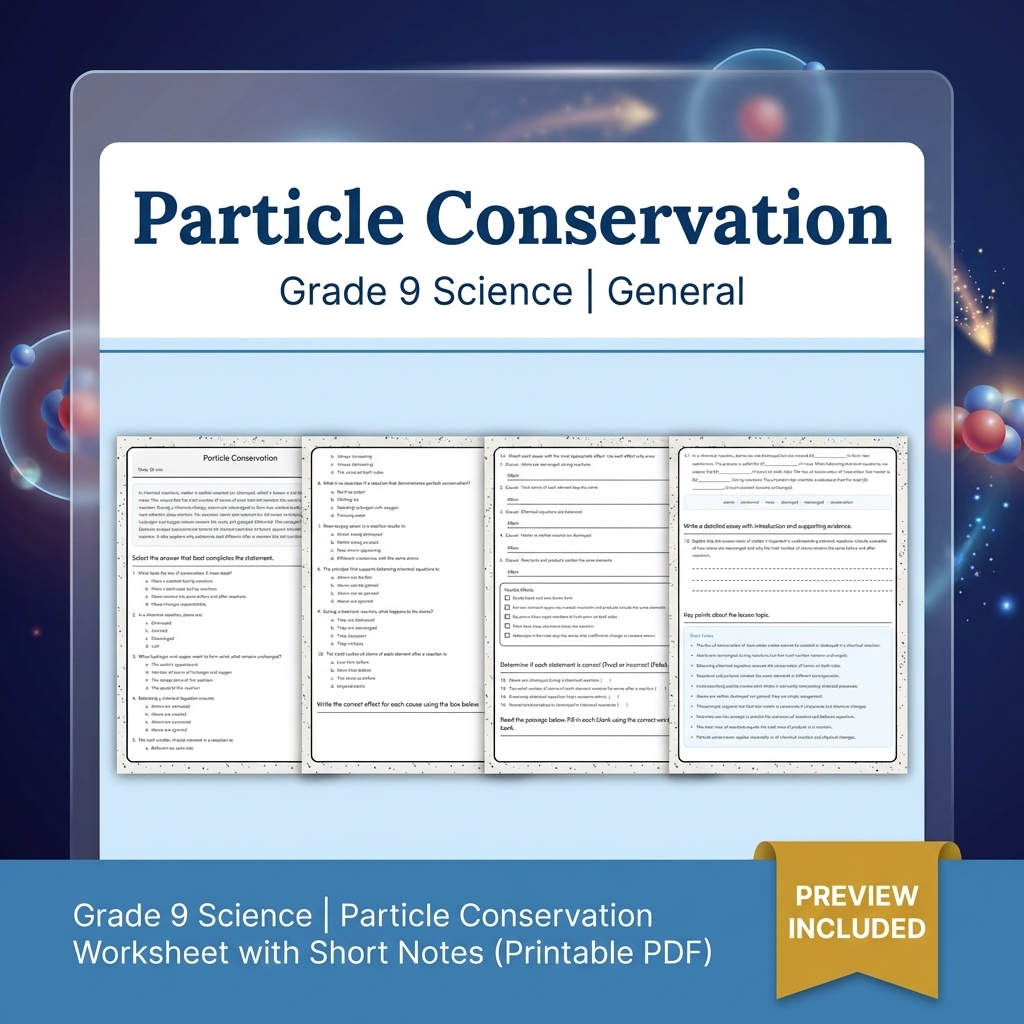 Grade 9 Science Data & Model Reasoning Full-Year Bundle: General Framework — included worksheet 13