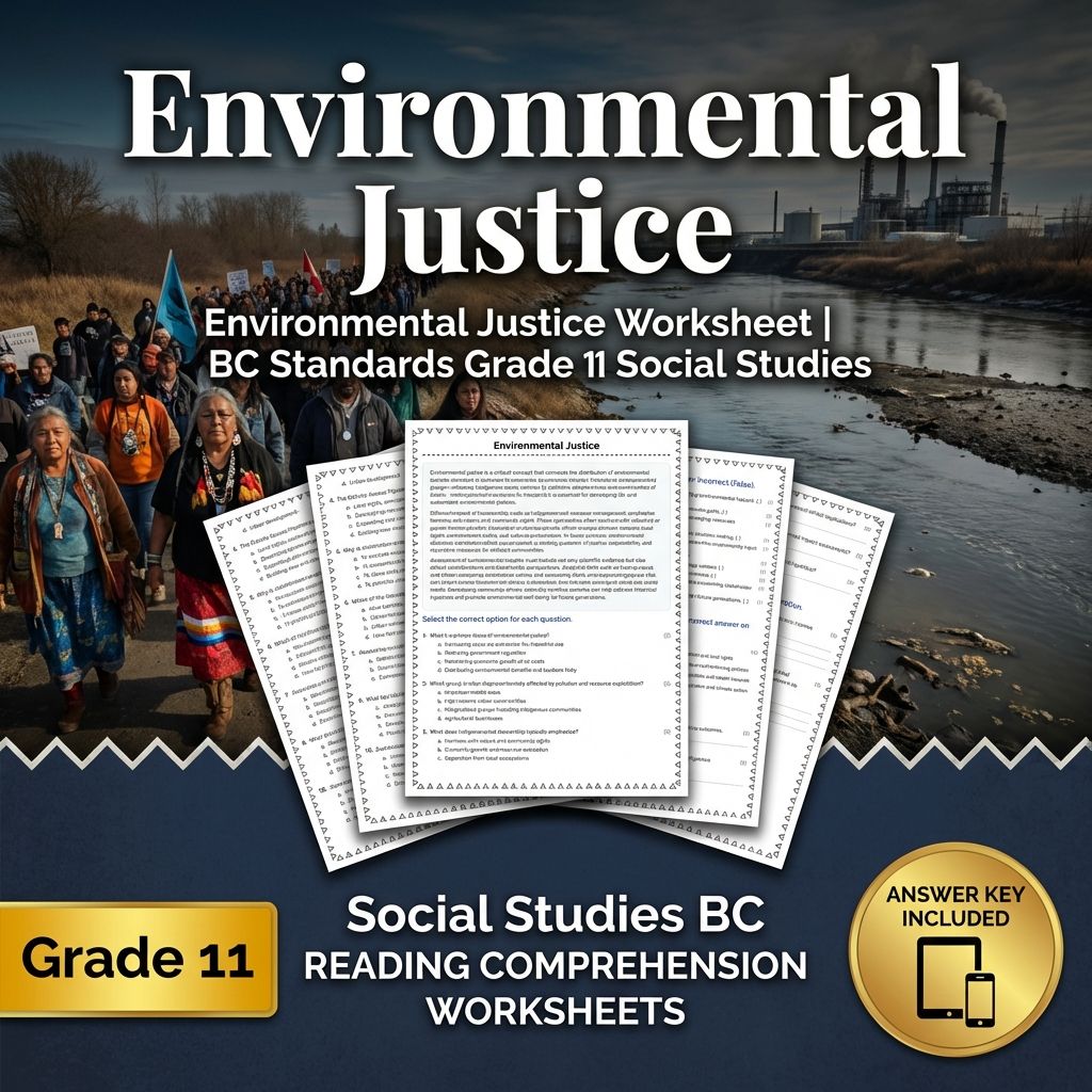Environmental Justice Worksheet | BC Standards Grade 11 Social Studies