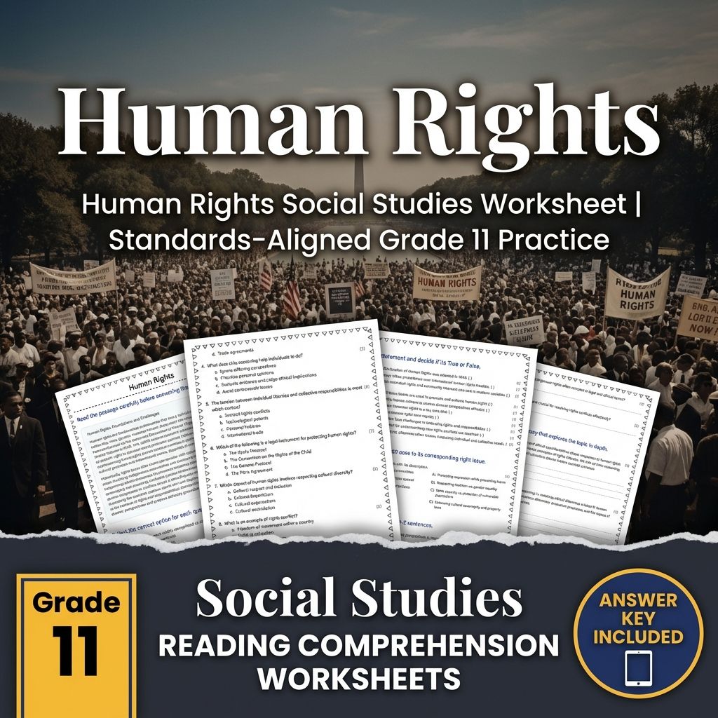 Human Rights Social Studies Worksheet | Standards-Aligned Grade 11 Practice