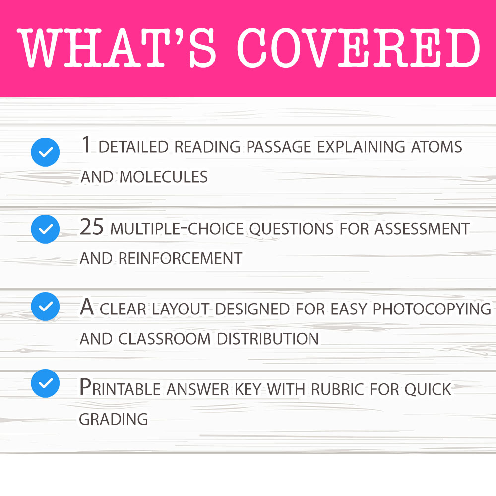Grade 8 Science worksheet mcq paper worksheet — Grade 8 Science — Atoms and Molecules Worksheet MCQ Paper — page 2
