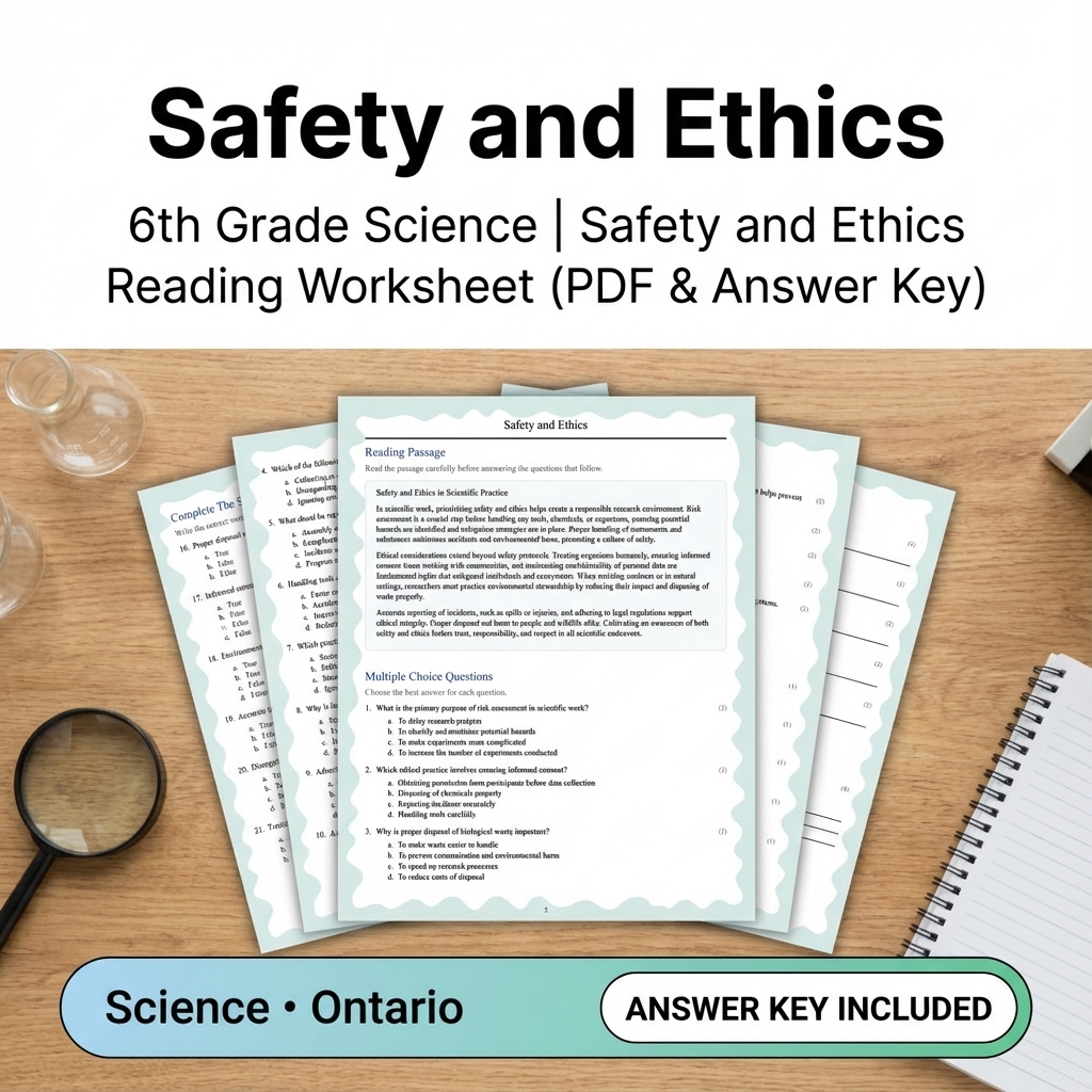 Grade 6 Science – Ecology, Circuits, Astronomy & More (PDF + Answer Key ) — included worksheet 20