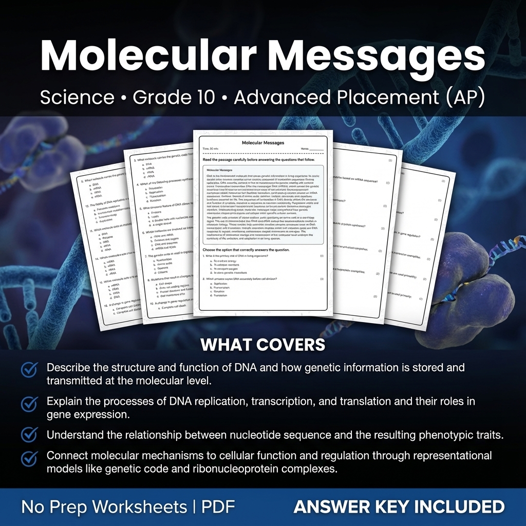 Grade 10 Science Worksheet Bundle – Physics, Biology & Earth Science PDF — included worksheet 28