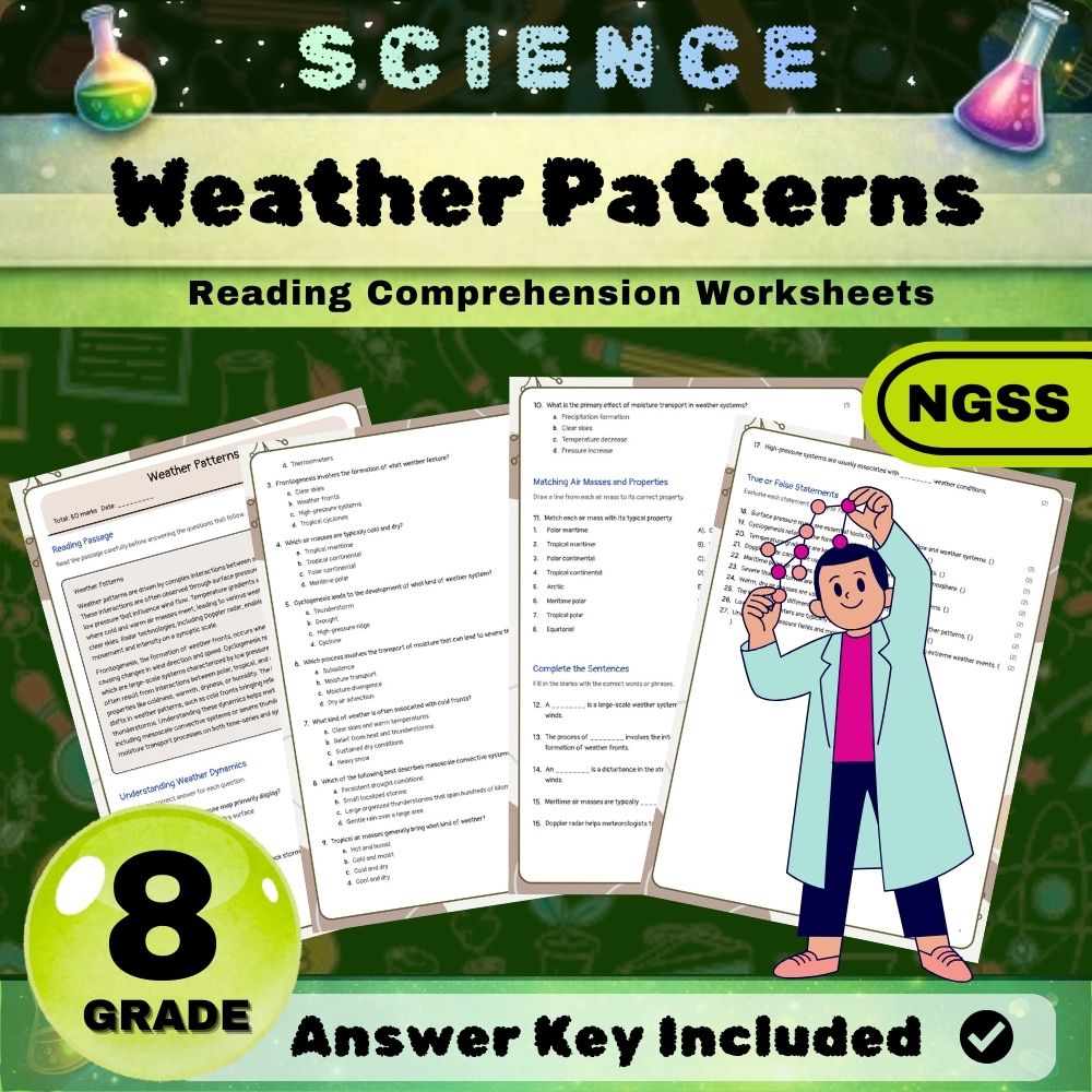 Grade 8 Science NGSS Bundle | Comprehensive Worksheets for Earth & Life Sciences — included worksheet 17