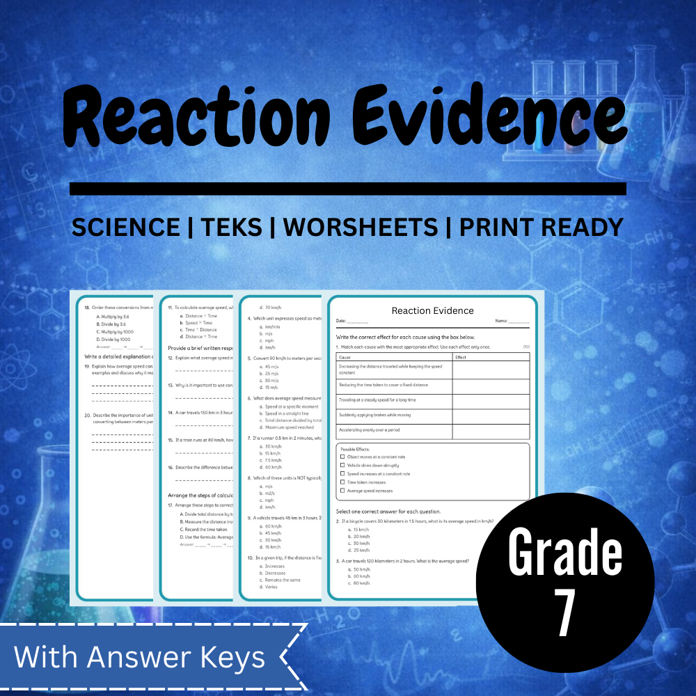 Grade 7 Science Worksheet Bundle – Ecosystems, Atomic Structure & Forces (TEKS Aligned) — included worksheet 20