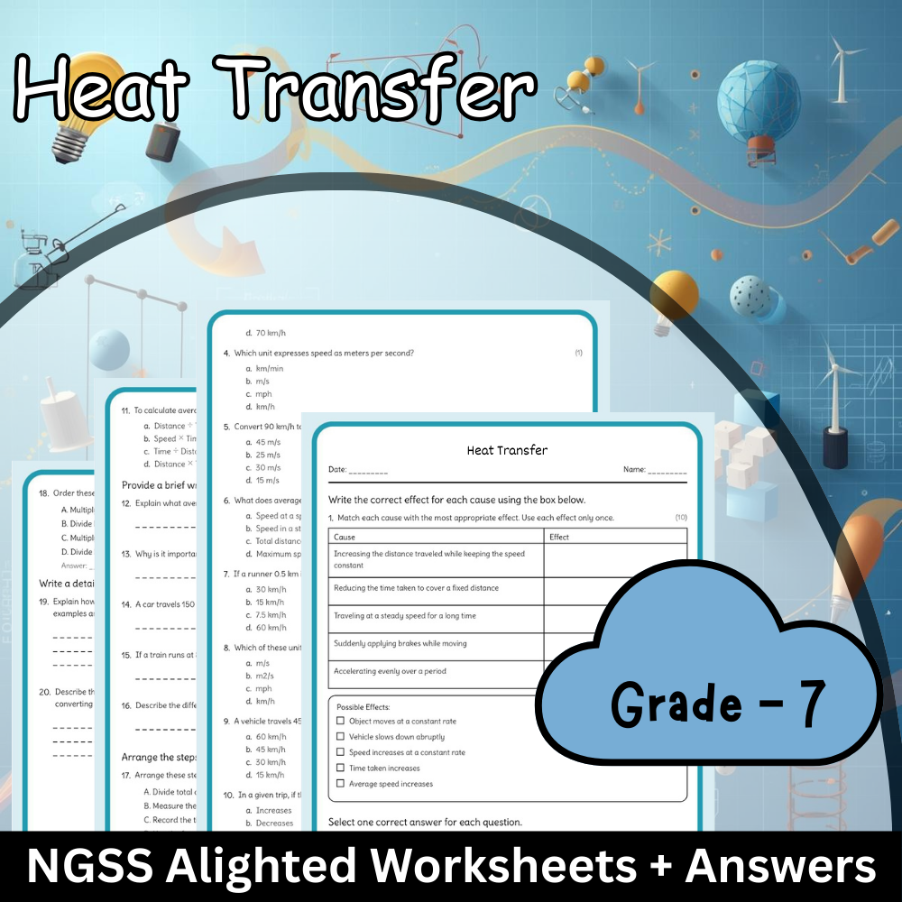 Grade 7 Science – Heat Transfer Worksheet (NGSS Aligned) with Answer Key