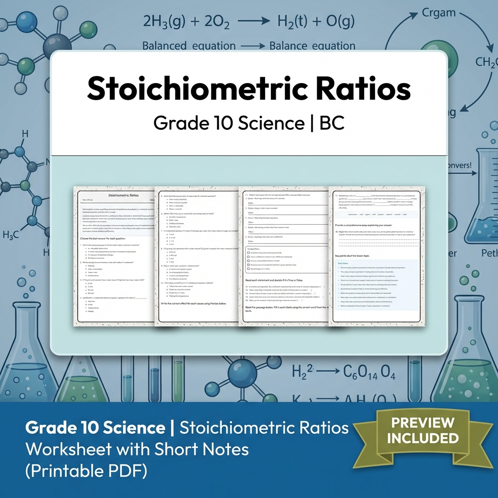 Grade 10 Science Bundle | Physics, Energy & Forces | Full Year Curriculum — included worksheet 25