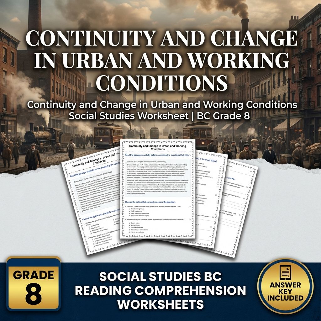 Grade 8 Social Studies | Industrialization and Urbanization Bundle — included worksheet 3