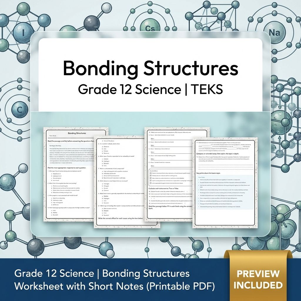 Grade 12 Science Unit Bundle | Atomic Structure, Thermochemistry & More  — included worksheet 6
