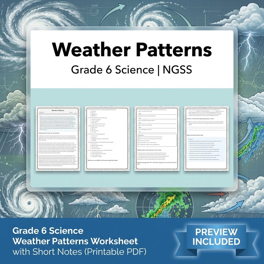 Grade 6 Science | Earth's Systems Unit Bundle NGSS-Aligned Worksheets  — included worksheet 3