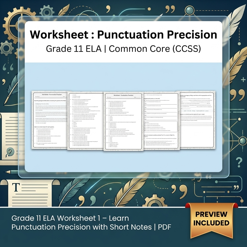 Grade 11 ELA Text Analysis and Writing Full-Year Bundle: Common Core (CCSS) — included worksheet 11