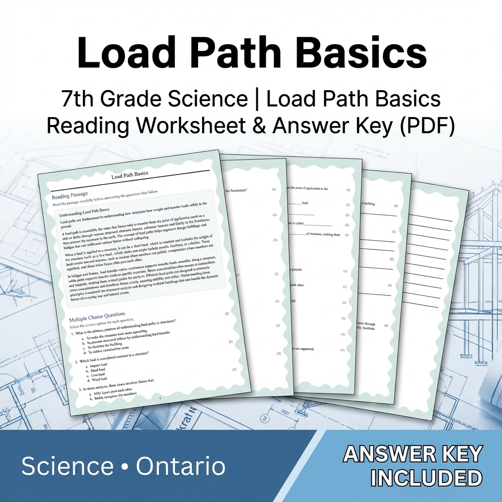 Grade 7 Science Unit Bundle – Structural Engineering & Material Testing  — included worksheet 9