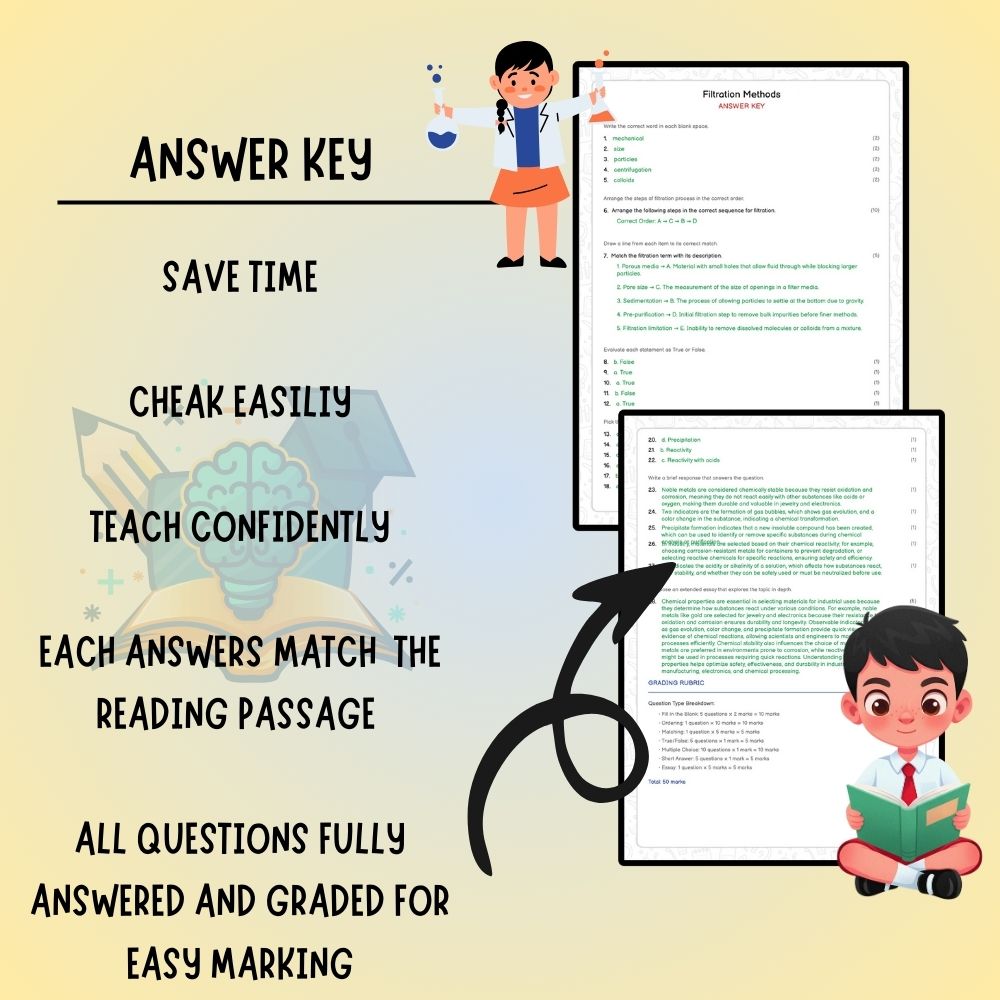 Grade 7 Science worksheet worksheet — Grade 7 Science | Filtration Methods Worksheet (PDF ) – Ontario Standards — page 3