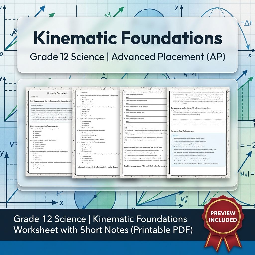Grade 12 Science Worksheet Bundle – Physics & Biology Topics (PDF Collection) — included worksheet 26