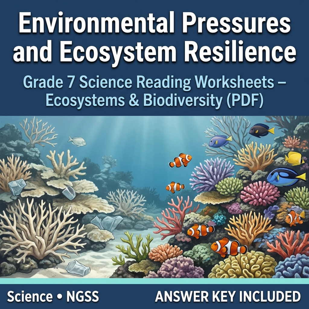 Grade 7 Science Reading Worksheets – Ecosystems & Biodiversity (PDF)