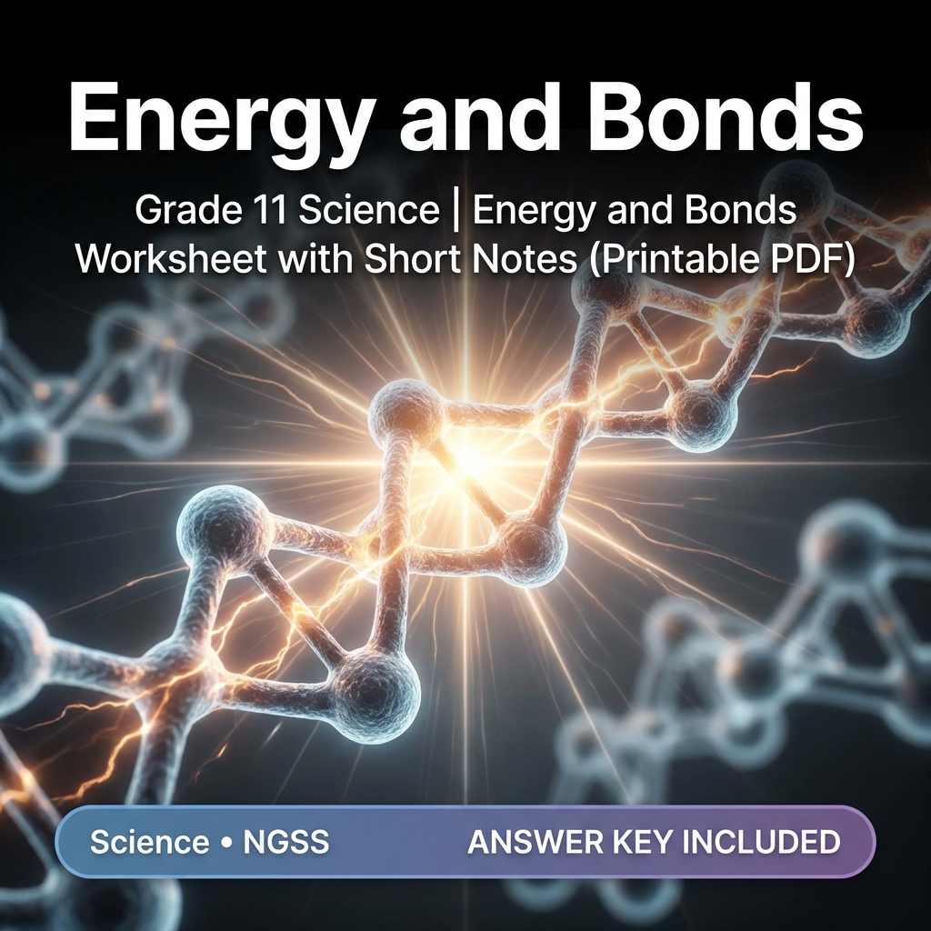 Grade 11 Science NGSS Worksheet Bundle – Ecosystem, Genetics & Physics Topics — included worksheet 22