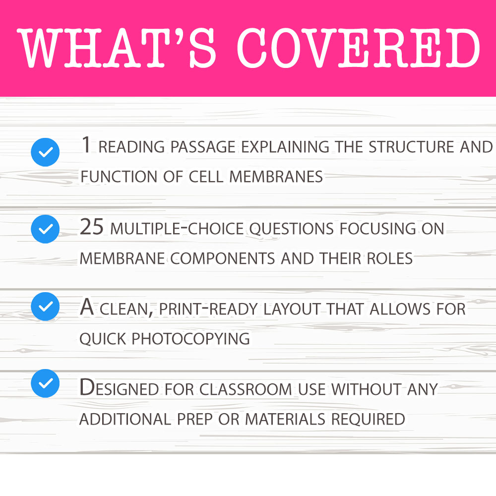 Grade 9 Science worksheet worksheet — Grade 9 Science – Membrane Structure Worksheet for Mastery — page 2
