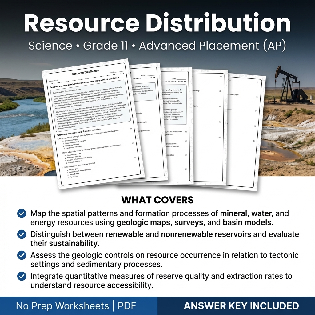 Grade 11 Science Worksheet Bundle | Earth's Systems, Chemistry & Physics — included worksheet 24