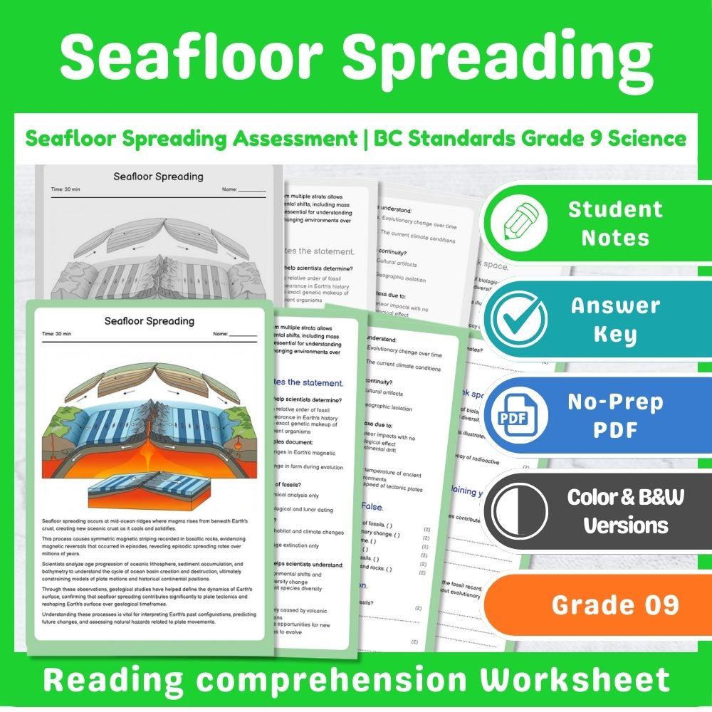 Grade 9 Science Mini Bundle – Earth & Space Assessment & Activities — included worksheet 7