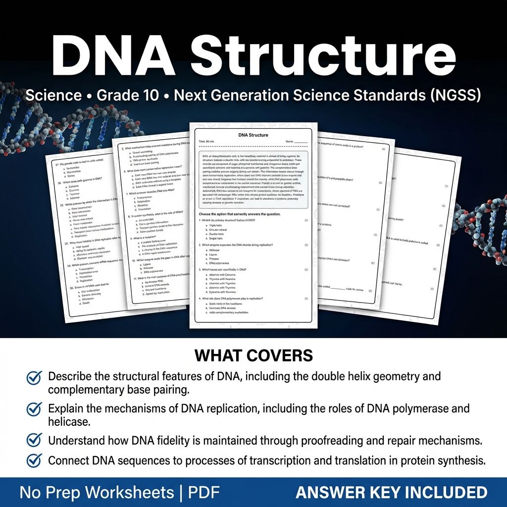 Grade 10 Science Worksheets Bundle | Environmental, Physics & Biology Topics — included worksheet 26