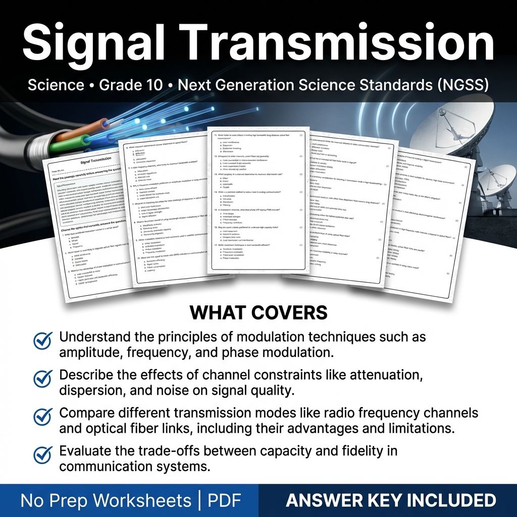 Grade 10 Science Worksheets Bundle | Environmental, Physics & Biology Topics — included worksheet 27