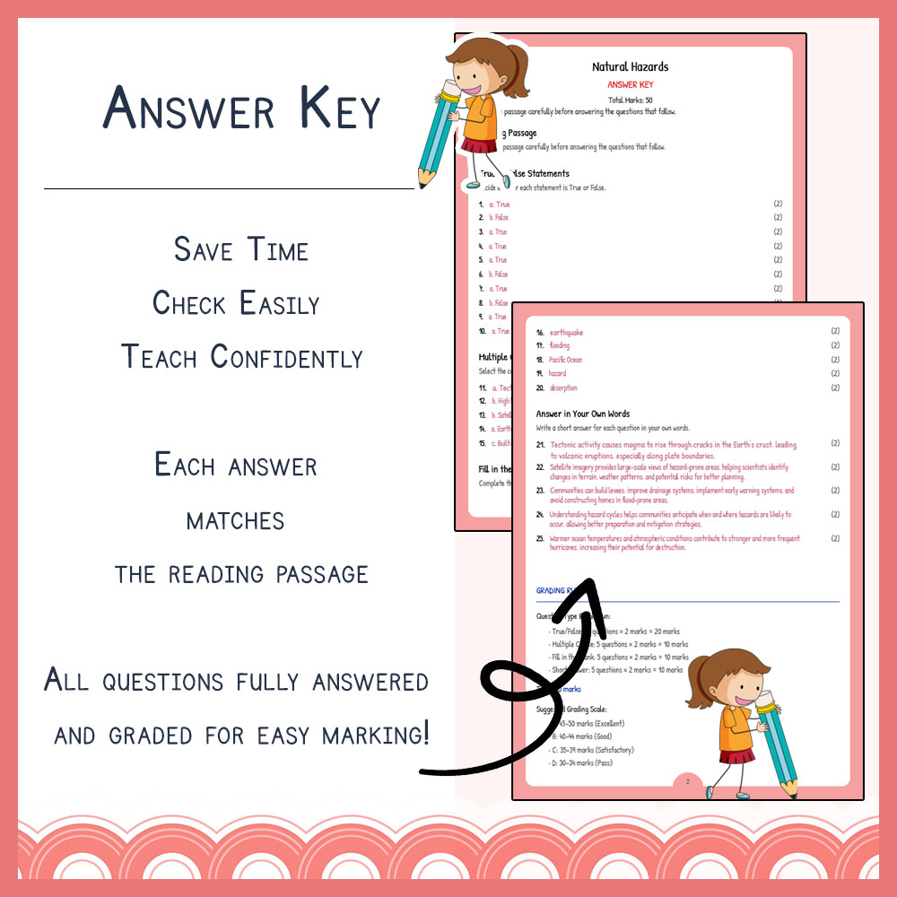 Grade 6 Science worksheet worksheet — Grade 6 Science | Natural Hazards Worksheet ( Answer Key) | NGSS-Aligned — page 3