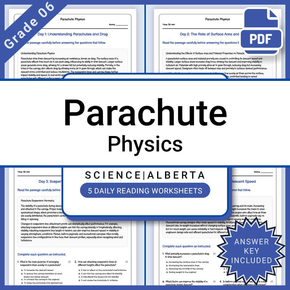 Grade 6 Science Lesson Bundle: Flight, Weather, and Aerodynamics — included worksheet 3