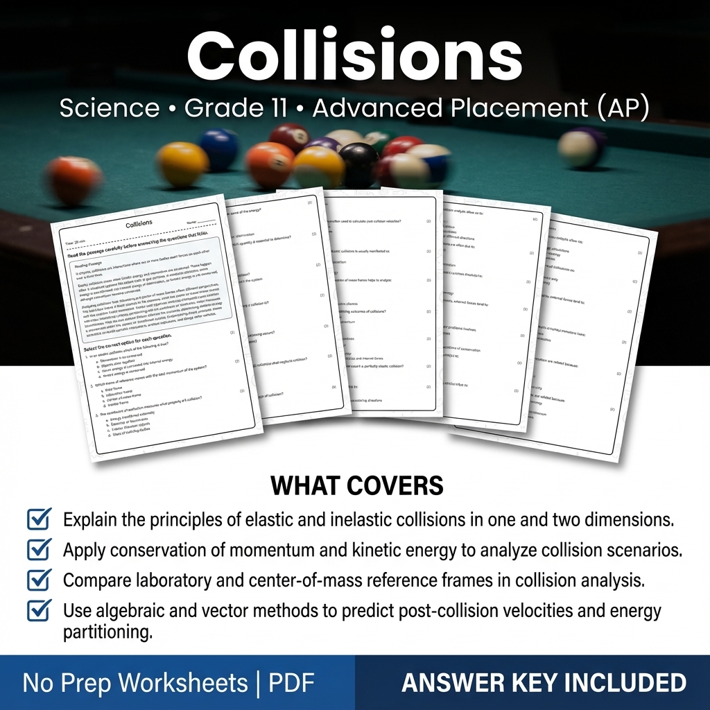 Grade 11 Science Worksheet Bundle | Earth's Systems, Chemistry & Physics — included worksheet 25