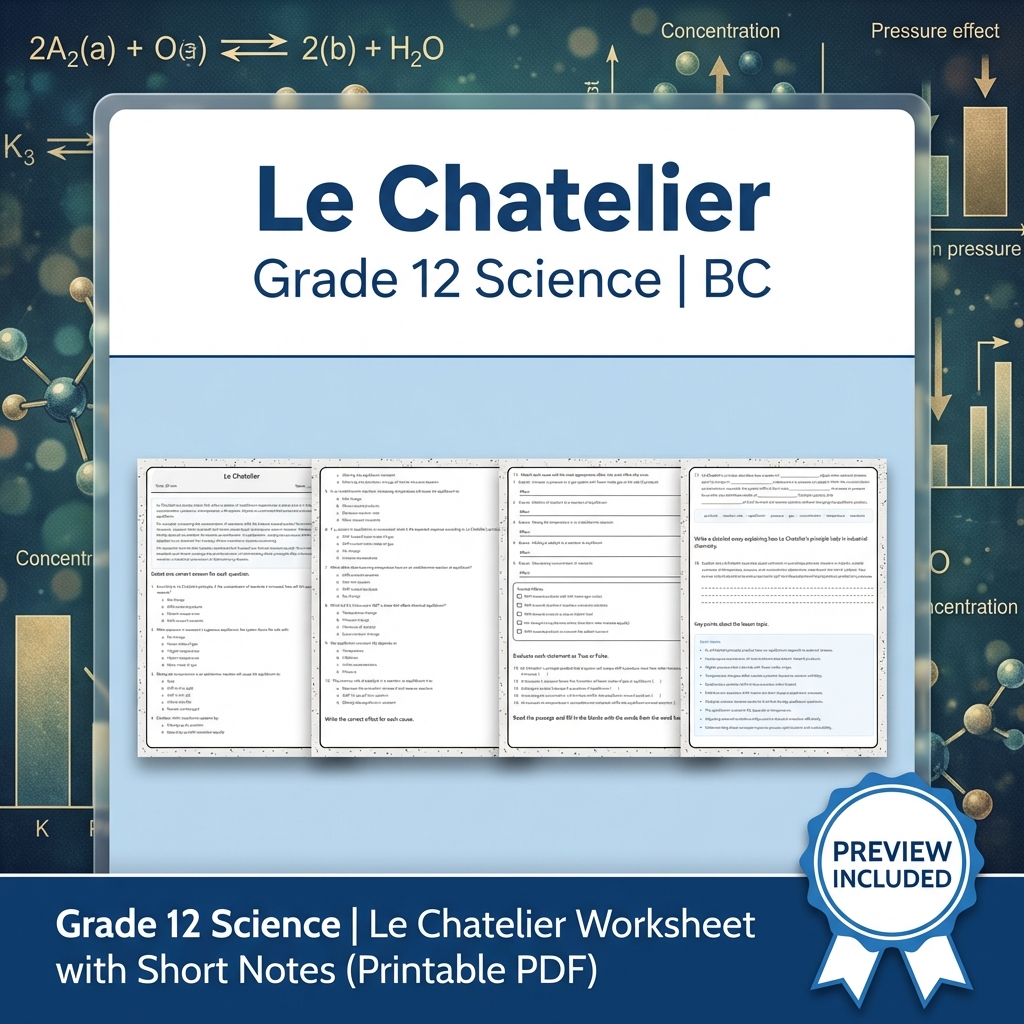 Grade 12 Science Full Year Bundle | Thermochemistry, Earth Systems, Genetics — included worksheet 20