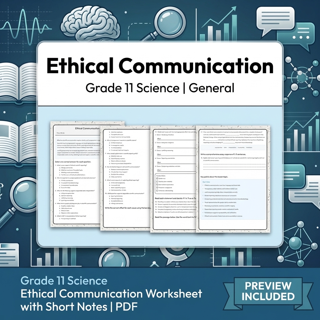 Grade 11 Science Modeling and Evidence Full-Year Bundle: General Framework — included worksheet 17