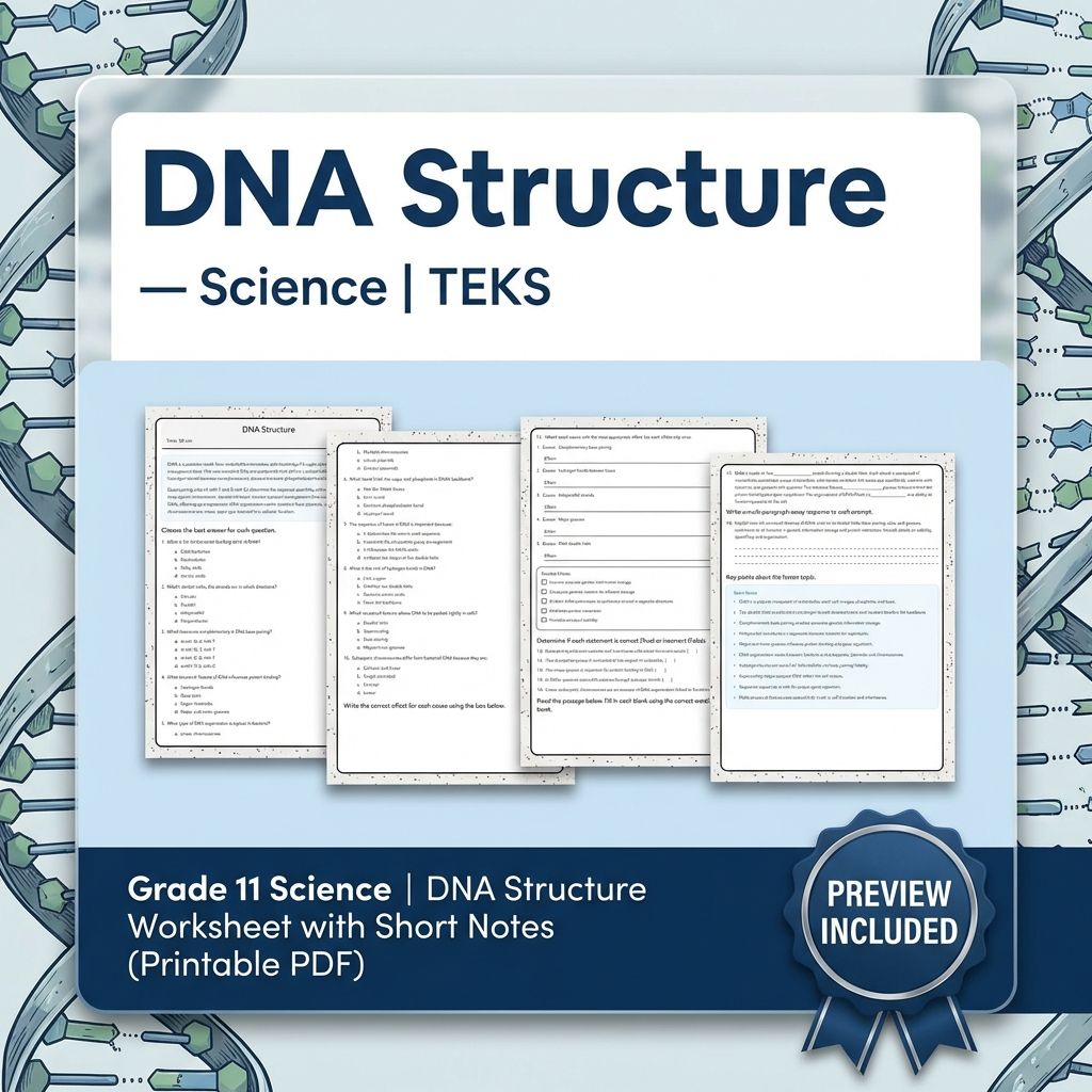 Grade 11 Science Worksheet Bundle | Genetics, Evolution & Human Body (PDF) — included worksheet 23