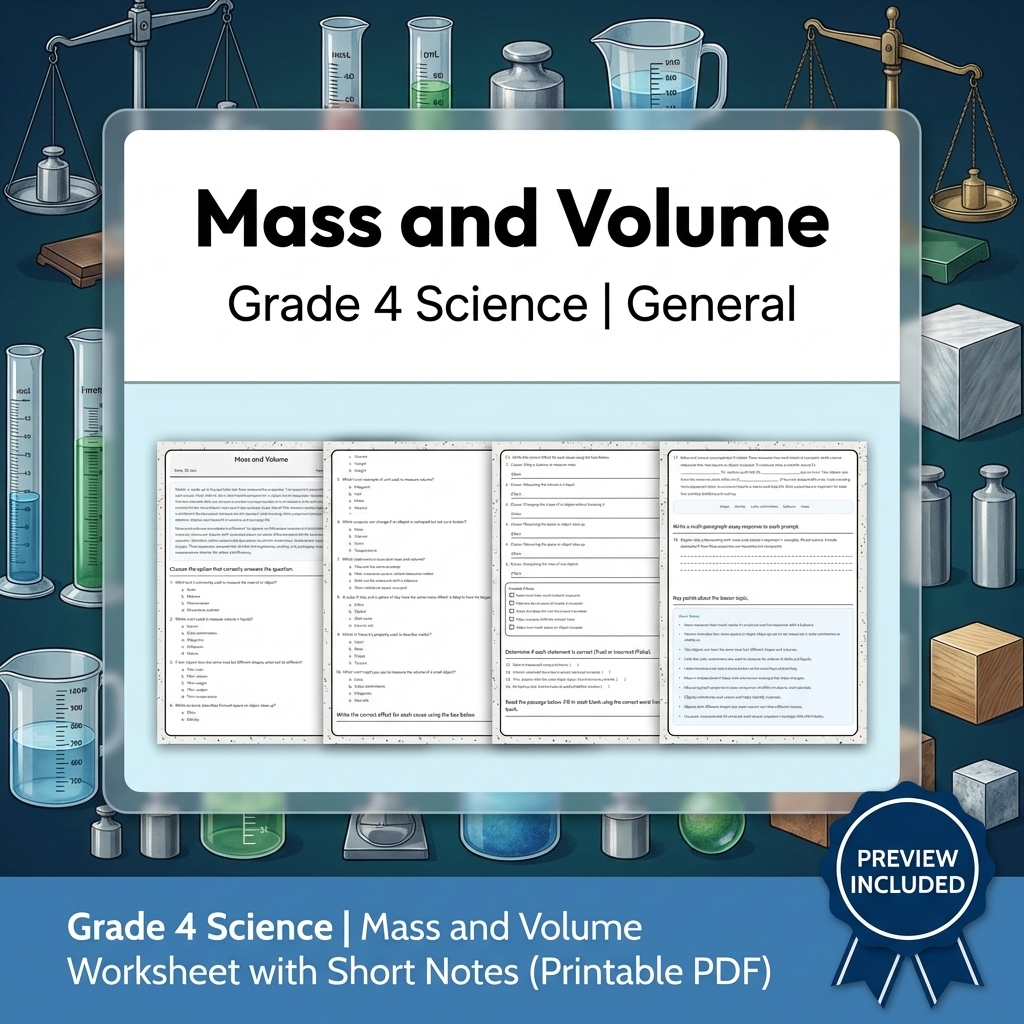 Grade 4 Science Lesson Group: Engaging Worksheets for Key Concepts — included worksheet 4