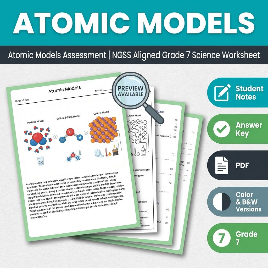 Grade 7 Science Full Year Bundle | NGSS Assessment Worksheets & Resources — included worksheet 17