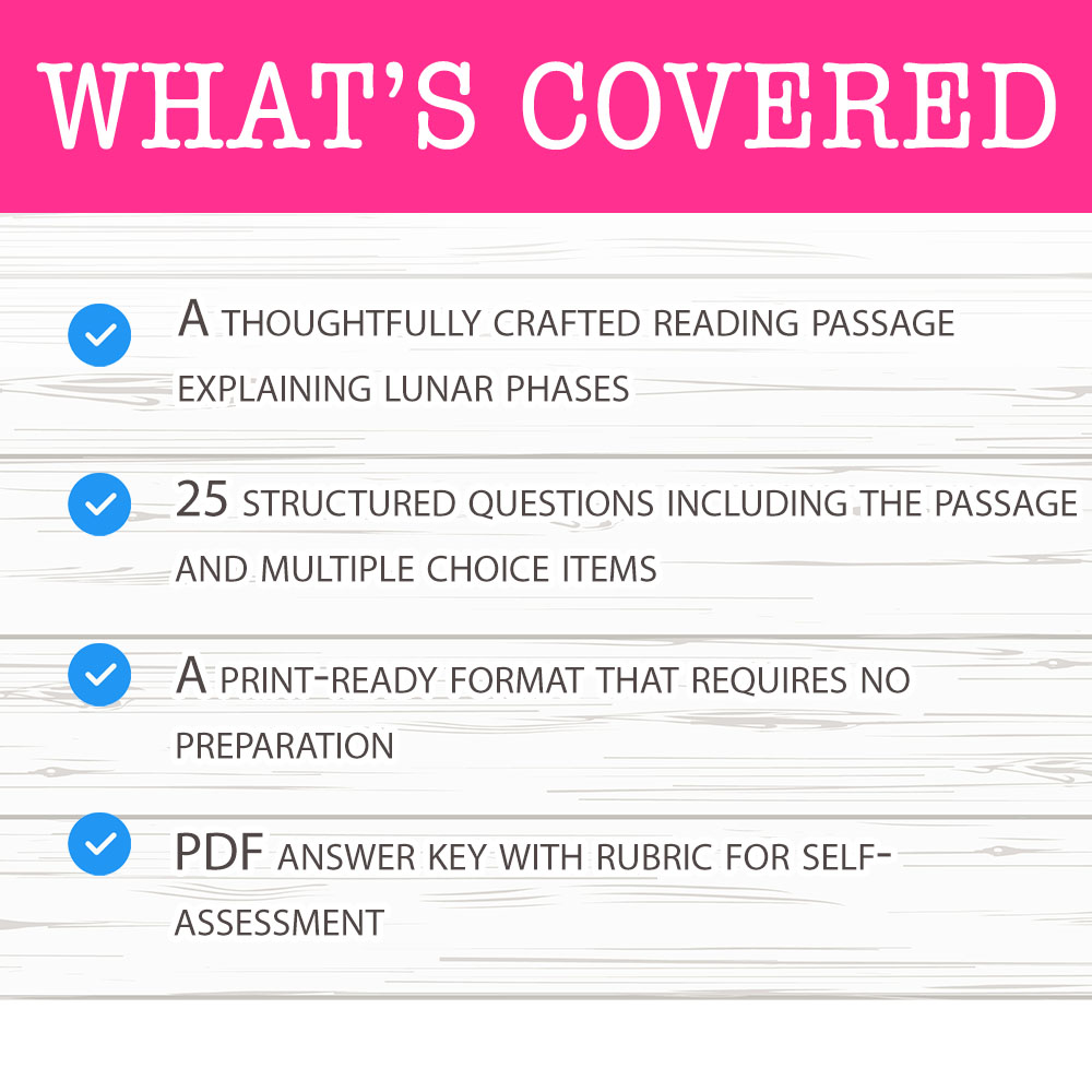 Grade 9 Science worksheet mcq paper worksheet — Grade 9 Science — Worksheet MCQ Paper for Mastering Lunar Phases — page 2