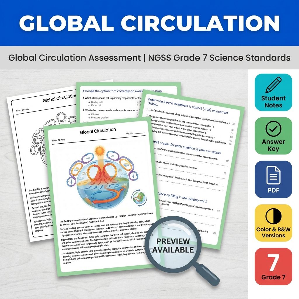 Grade 7 Science Lesson | Earth's Systems NGSS Not specified Unit — included worksheet 4
