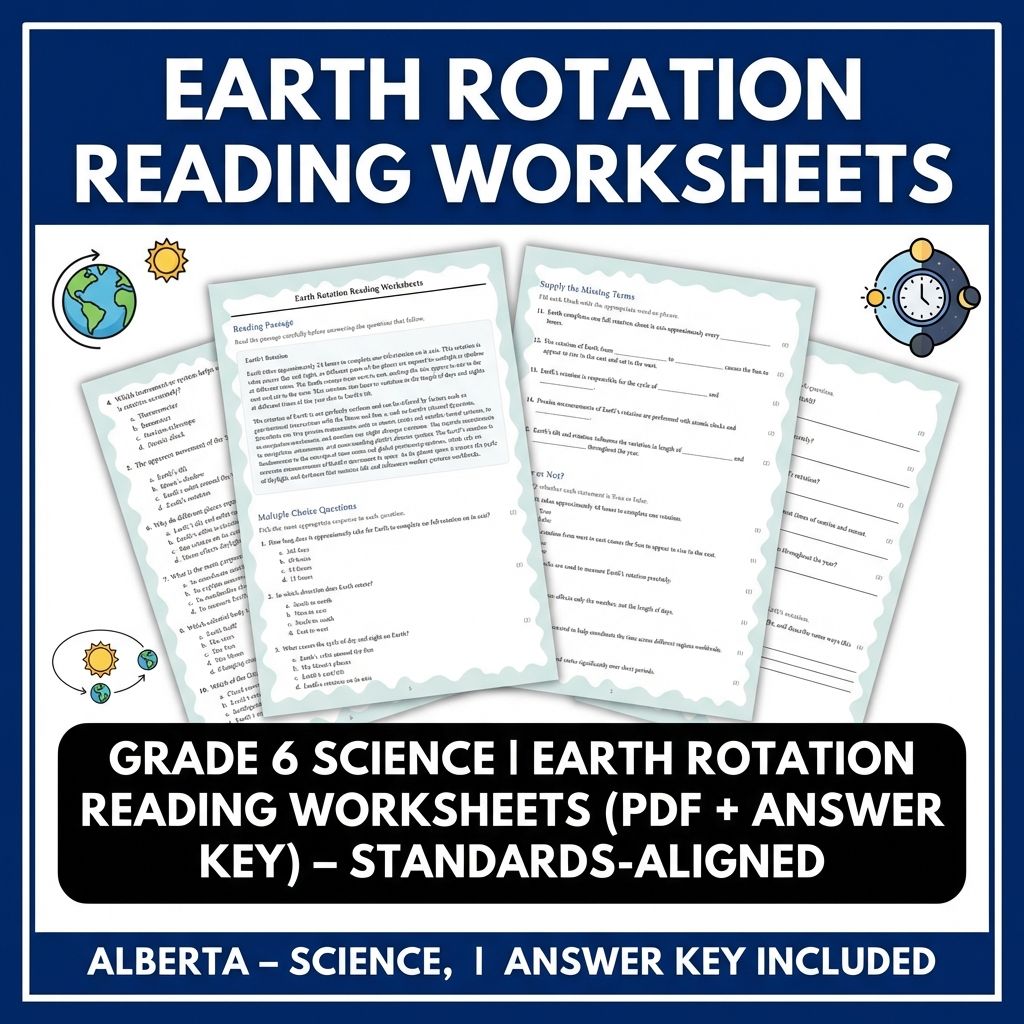 Grade 6 Science | Celestial Motion & Sky Observation Worksheets Bundle — included worksheet 8