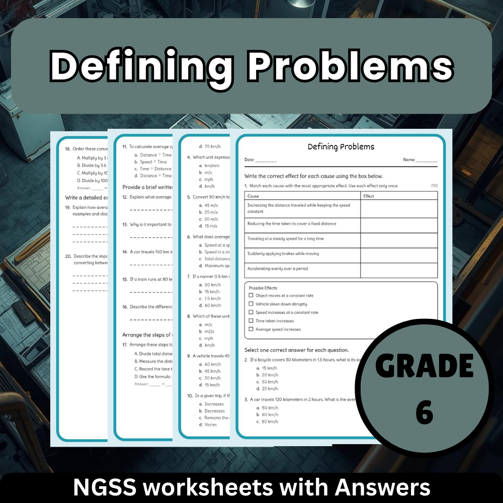 Grade 6 Science Worksheets Bundle- Resources for Earth, Space & Life - NGSS — included worksheet 19