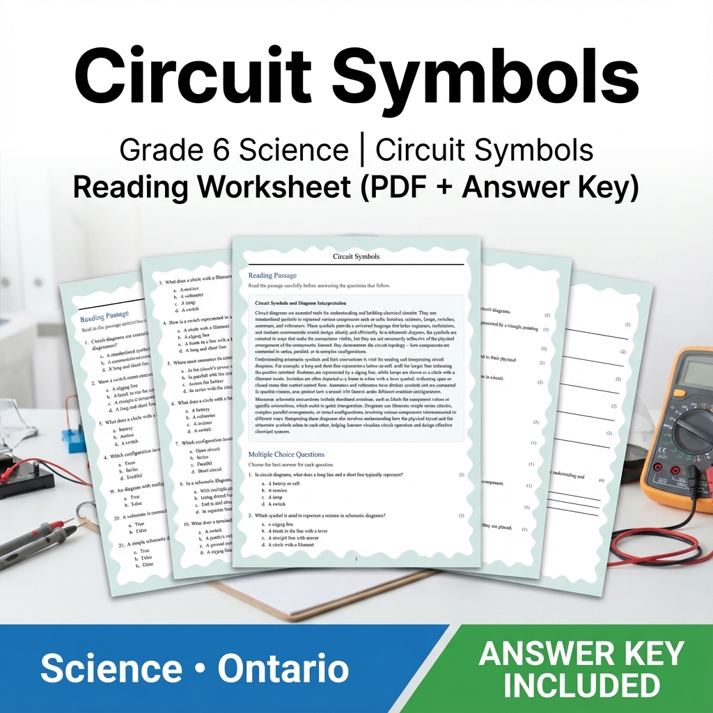 Grade 6 Science – Ecology, Circuits, Astronomy & More (PDF + Answer Key ) — included worksheet 22