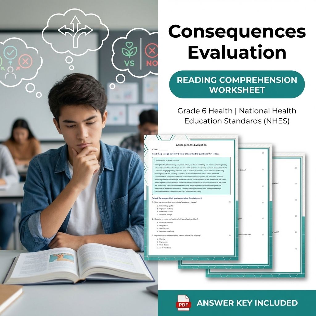Grade 6 Health | Communication, Decision-Making & Disease Prevention Worksheets Bundle (Answer Key Included) — included worksheet 16