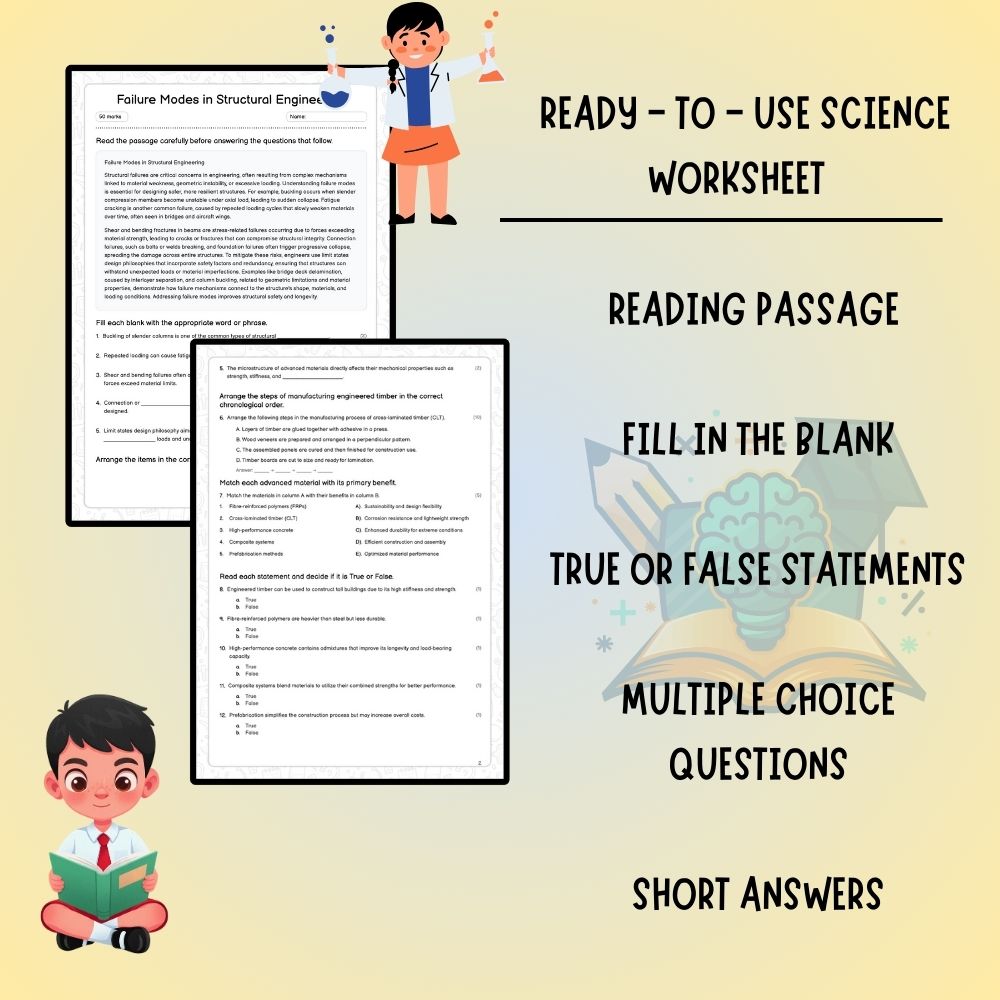 Grade 7 Science worksheet worksheet — Grade 7 Science | Failure Modes in Structural Engineering Worksheet (PDF) — page 2