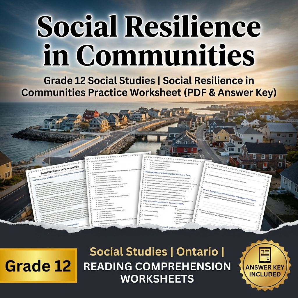 12 Social Studies | Social Resilience in Communities Practice (PDF & Answer Key)