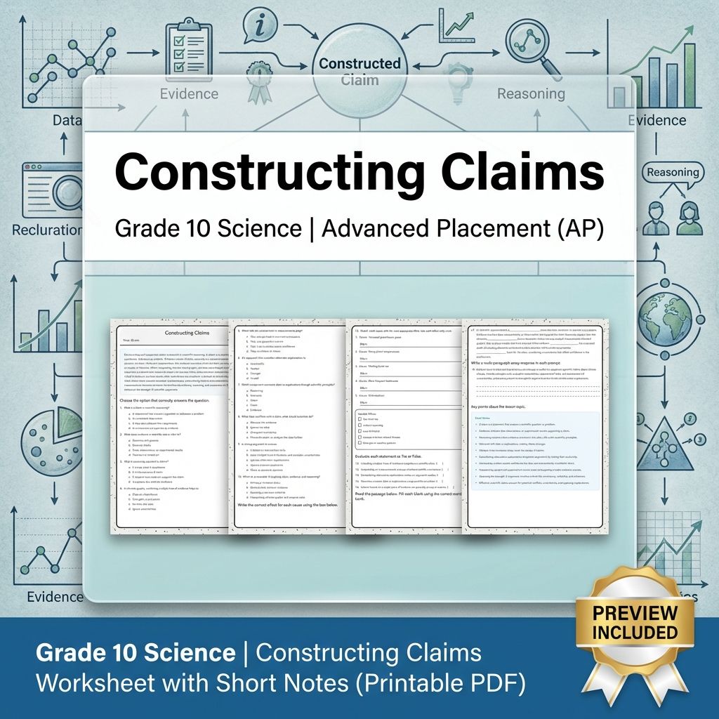 Grade 10 Science Unit | Data Analysis, Modelling  Worksheet Pack — included worksheet 3