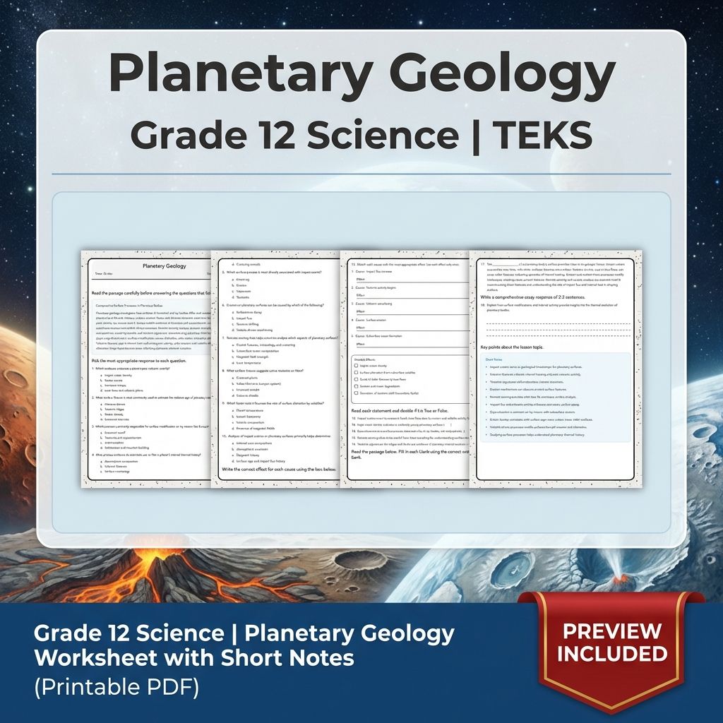Grade 12 Science Workbook Bundle – Environmental, Genetics, Space & More — included worksheet 27